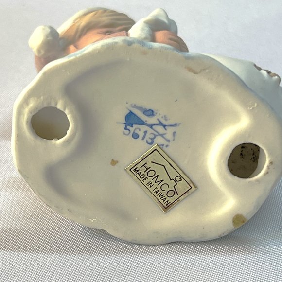 Homco Vintage Christmas Pink Elf Figurine Child Bag of Presents Holiday Decor - Picture 7 of 7